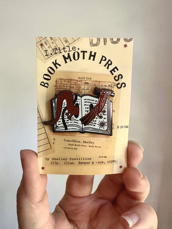 Book Worm Pin