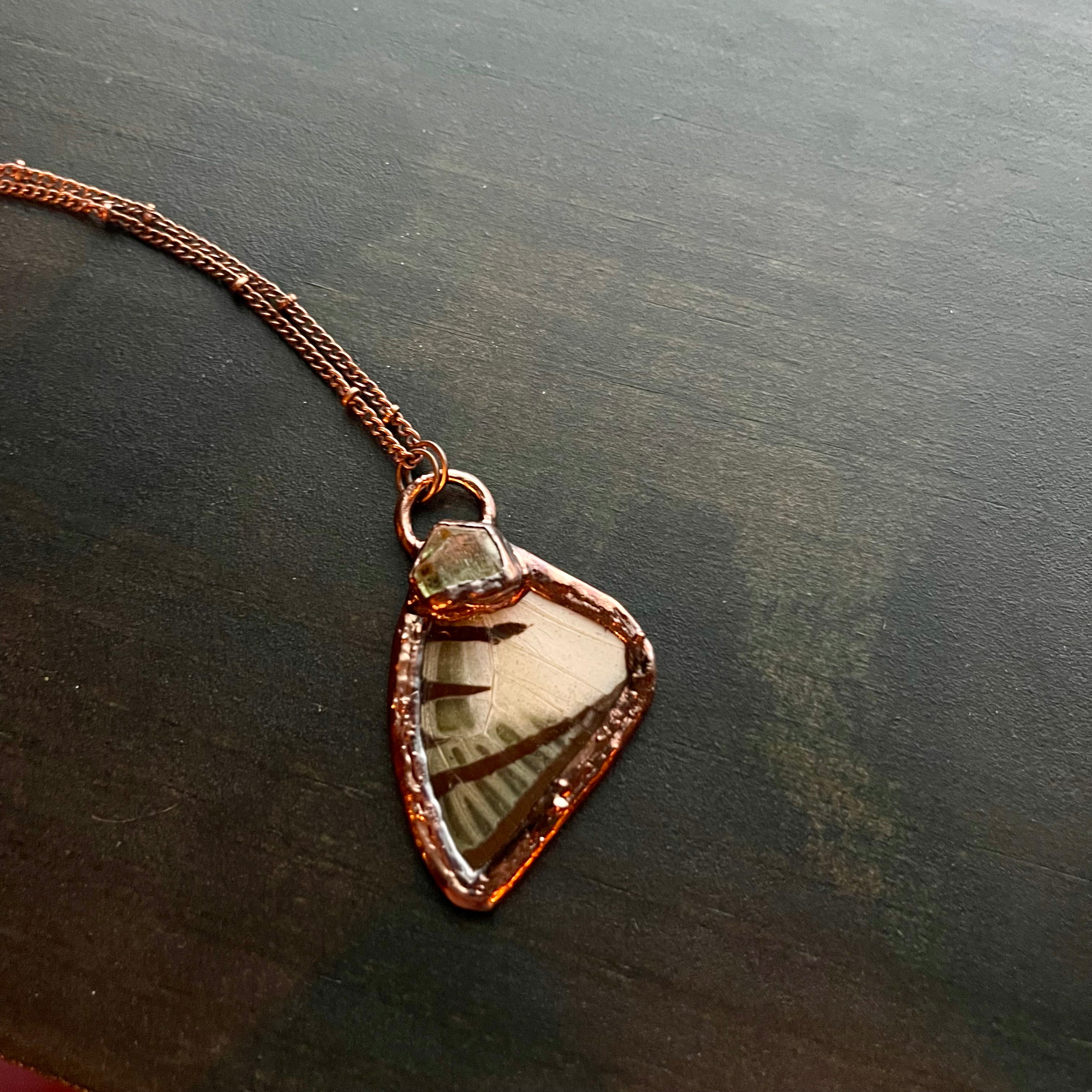 Butterfly Wing and Crystal Necklaces