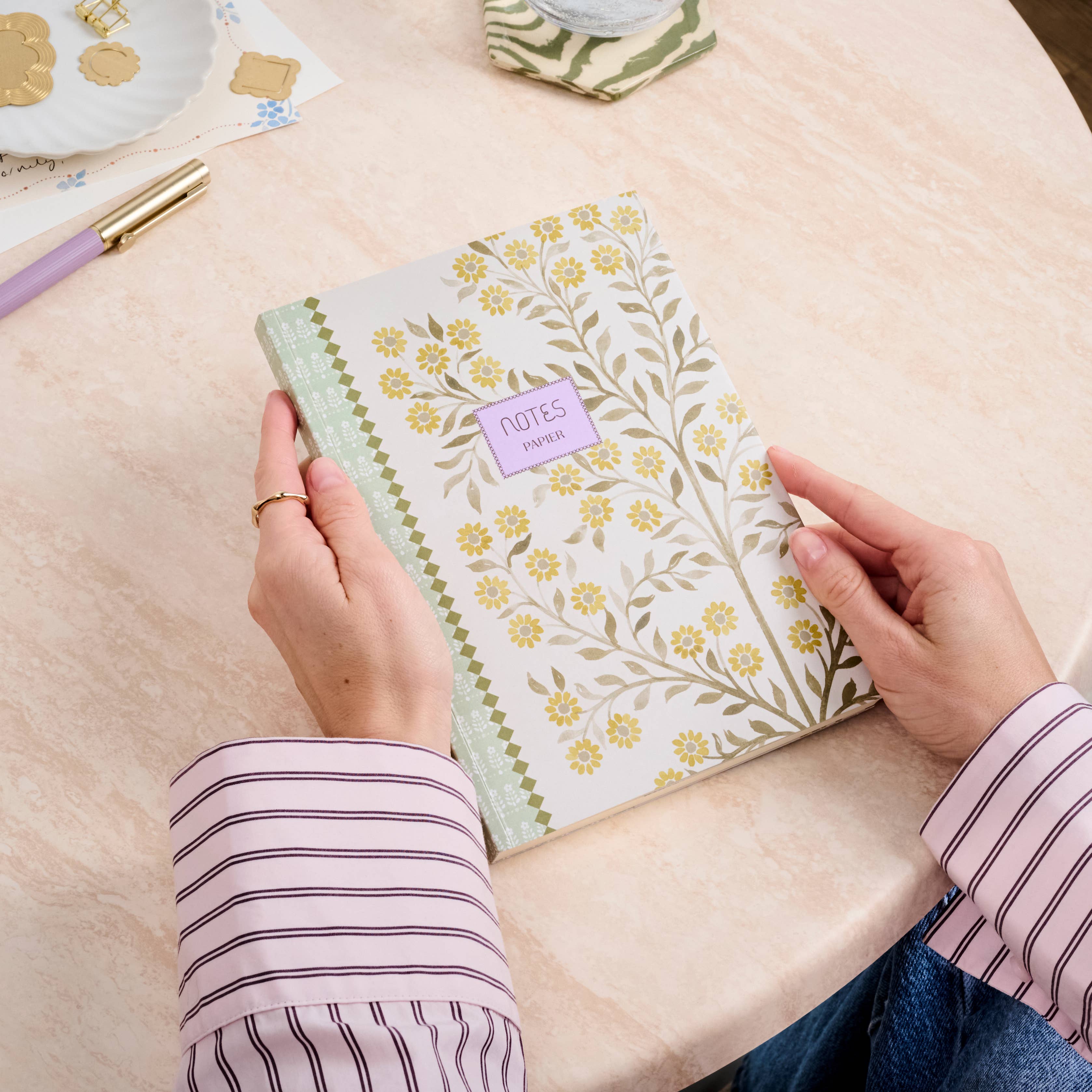 Rhea Floral Lined Notebook