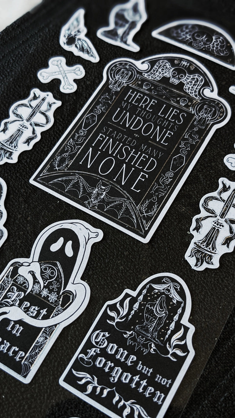 Cemetery Stroll On All Hallows Eve Sticker Sheet