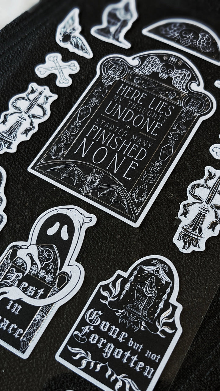 Cemetery Stroll On All Hallows Eve Sticker Sheet