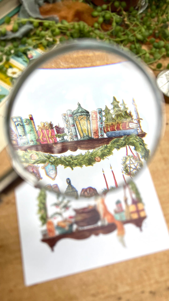 The Christmas Witch's Shelves Postcard