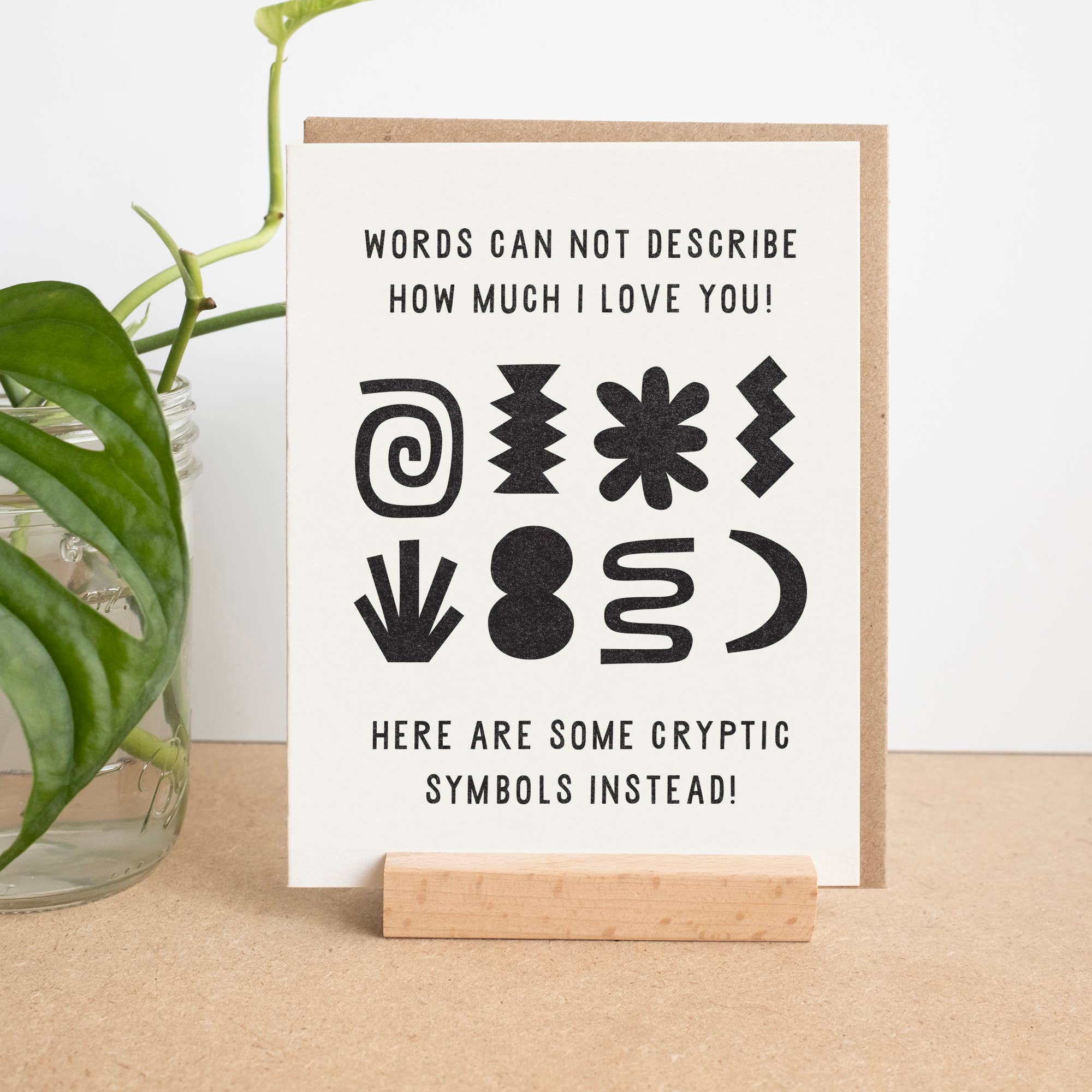 Cryptic Symbols Love Card
