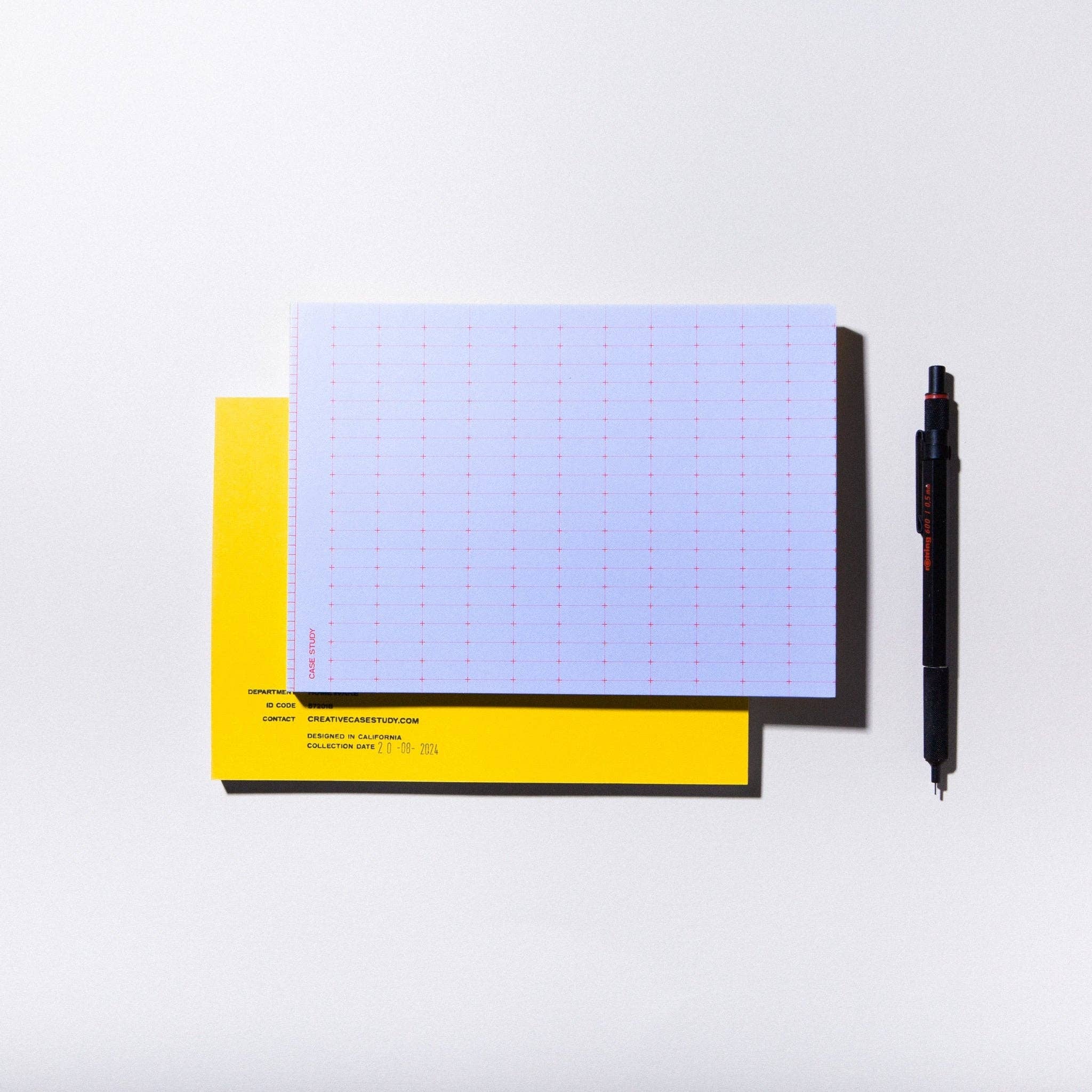 Utilitarian Cross Geo Grid Notepad