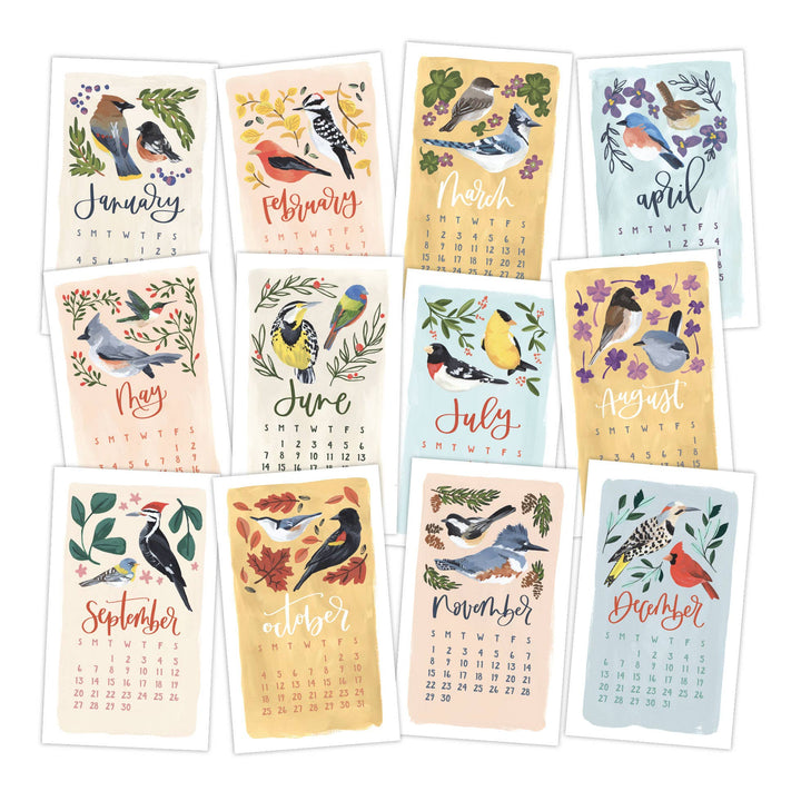 2026 Feathered Friends Birds Petite Wall Calendar