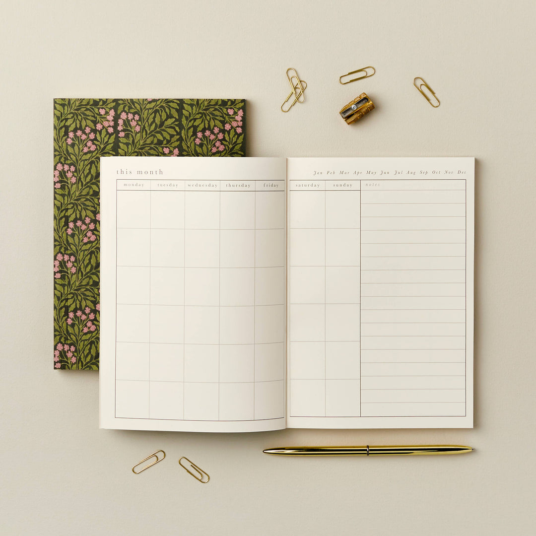 Green Flora Weekly Planner - Undated