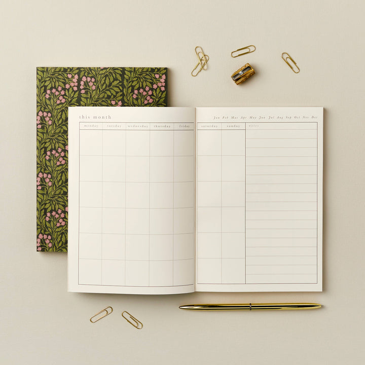 Green Flora Weekly Planner - Undated