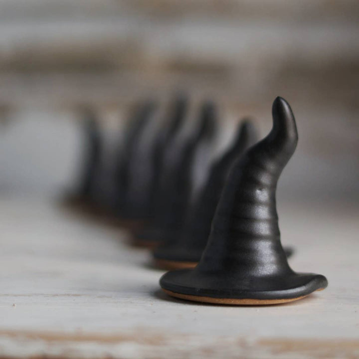 Black Witch's Hat Handmade Ceramic Ring Holder