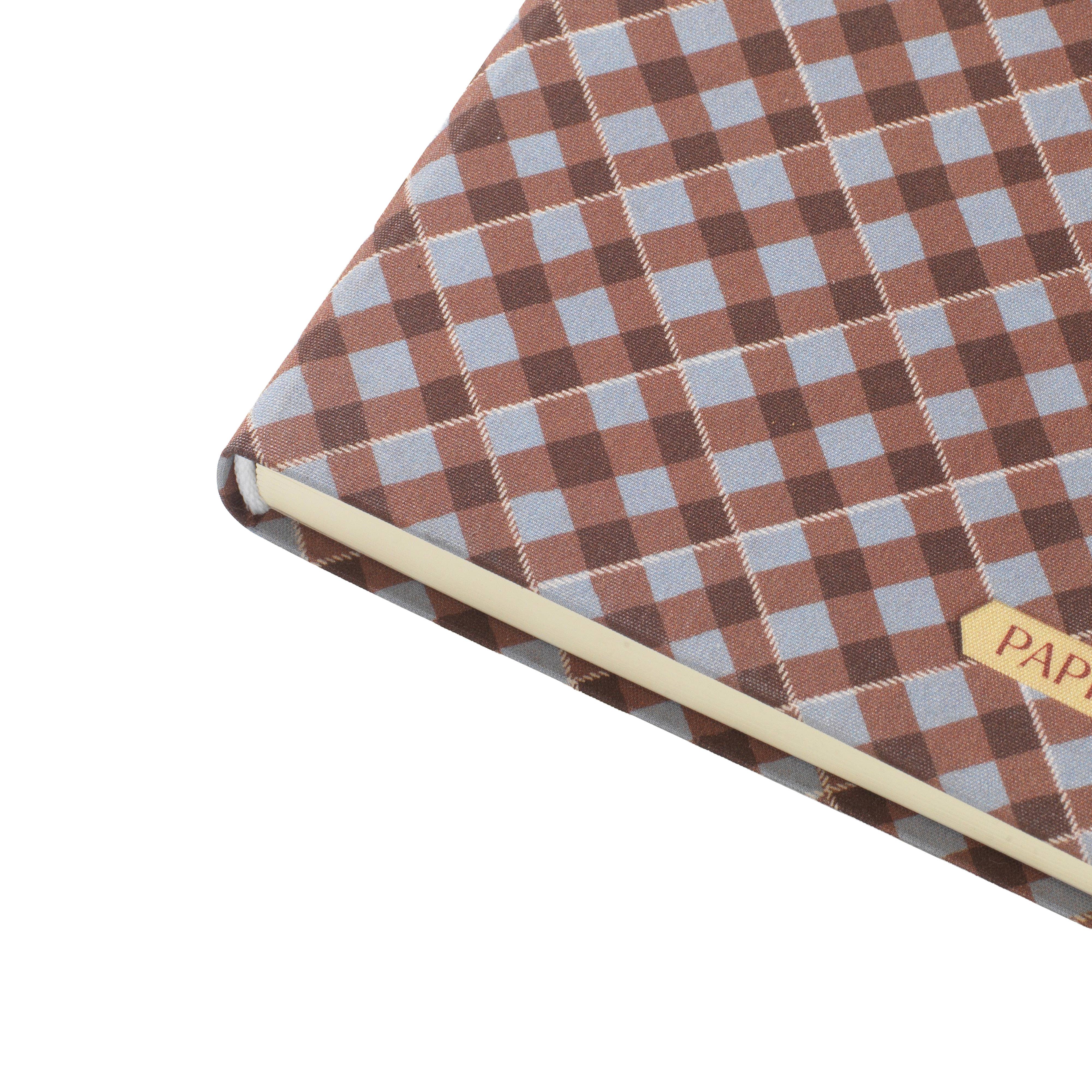 Plaid Fabric Charmed Lined Notebook