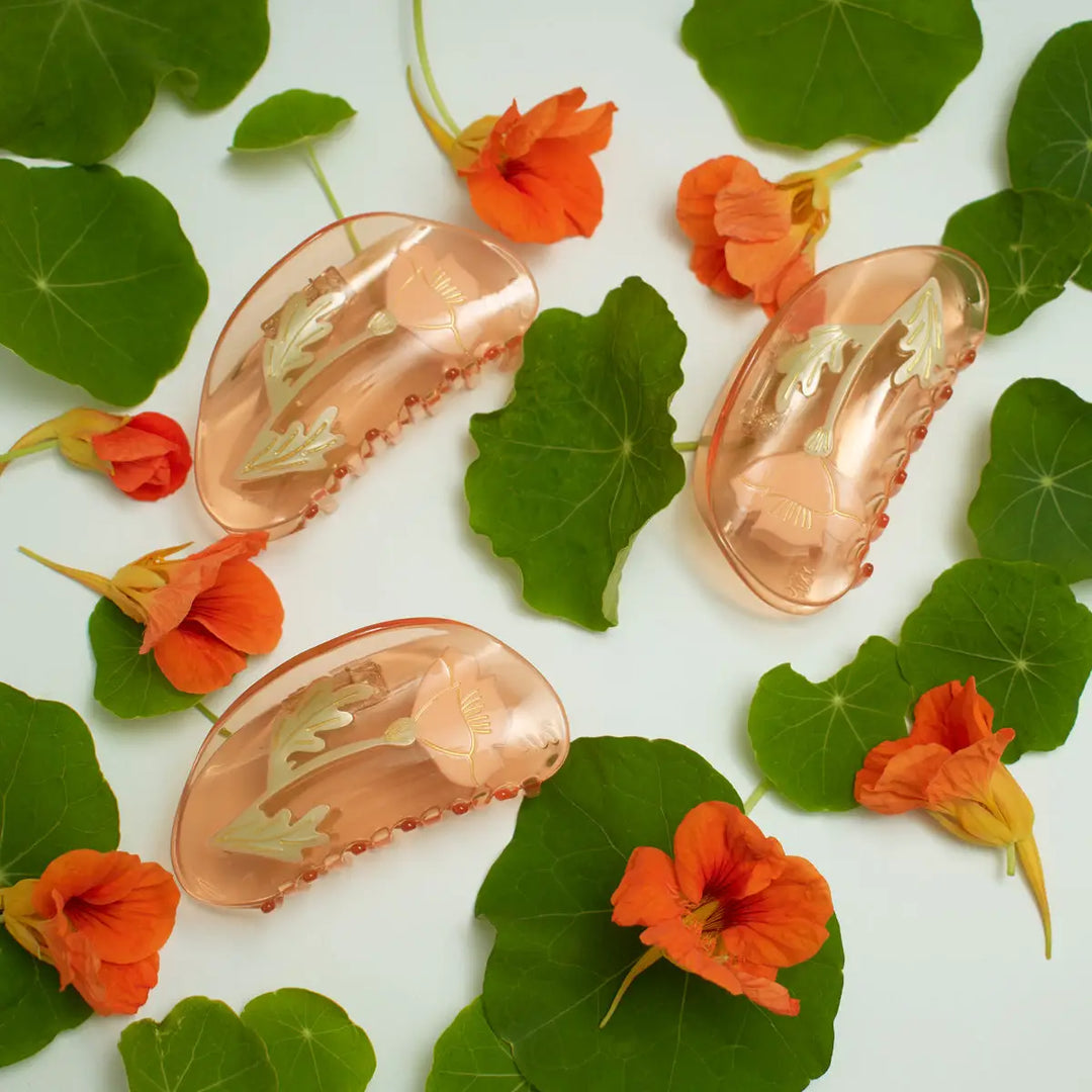 California Poppy Hair Claw Clip