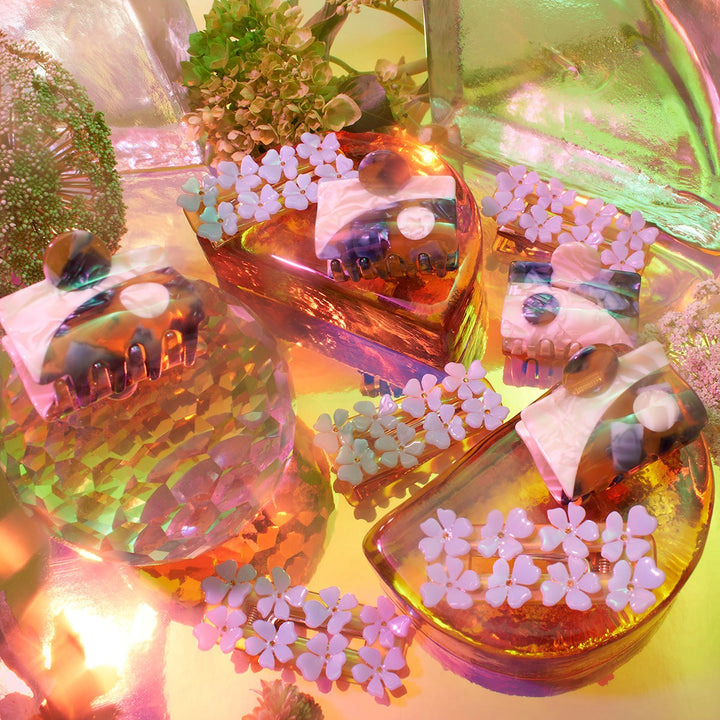 Blue Theia Flower Alligator Hair Clip