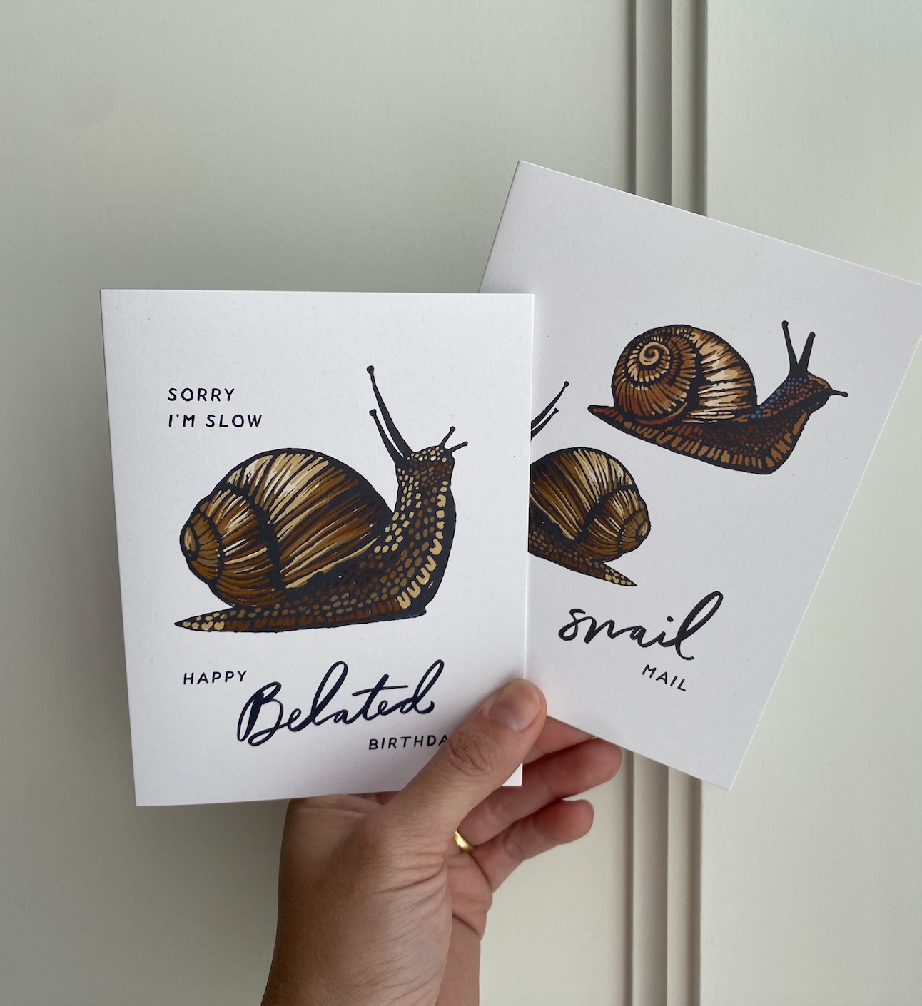 Snail Belated Birthday Card
