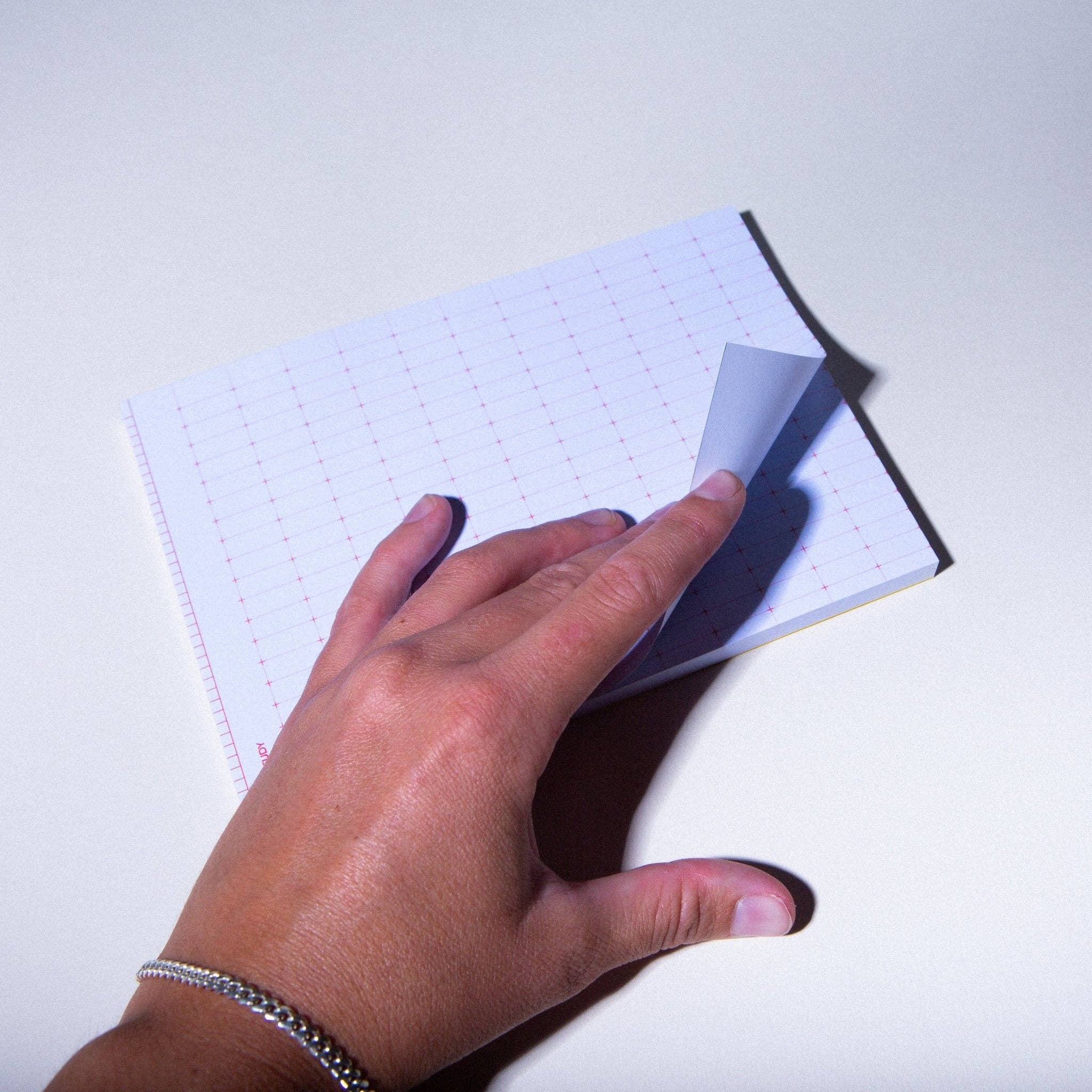 Utilitarian Cross Geo Grid Notepad