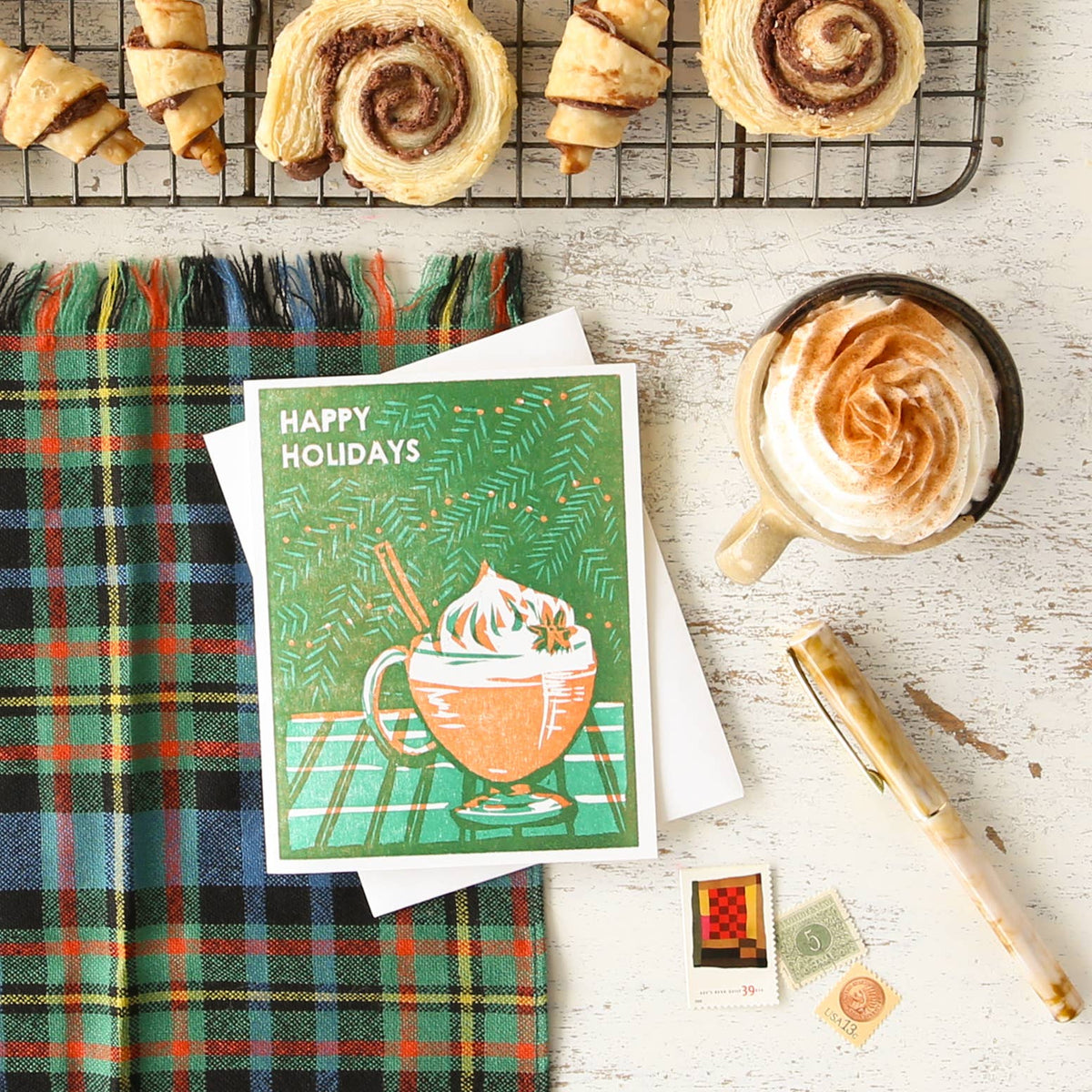 Happy Holidays Eggnog Card
