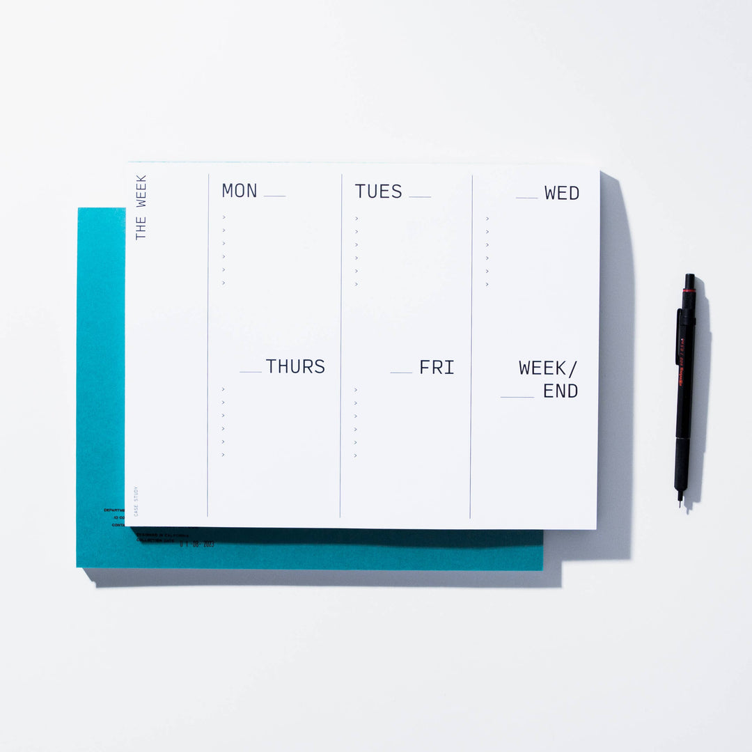 Utilitarian Weekly Desk Planner