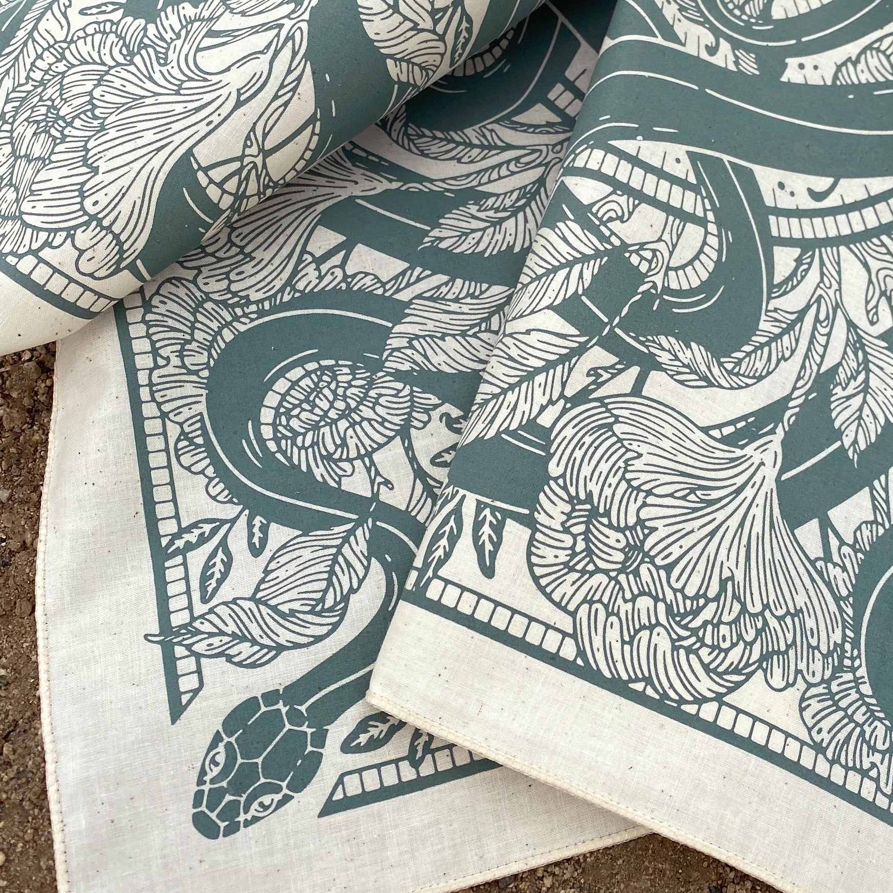 Laurel Floral Snake Bandana