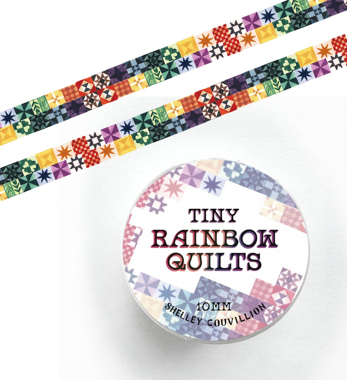 Skinny Rainbow Quilt Washi Tape
