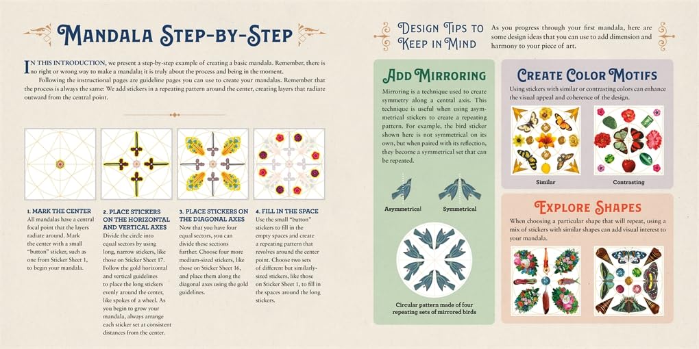 Antiquarian Sticker Book: Mandala