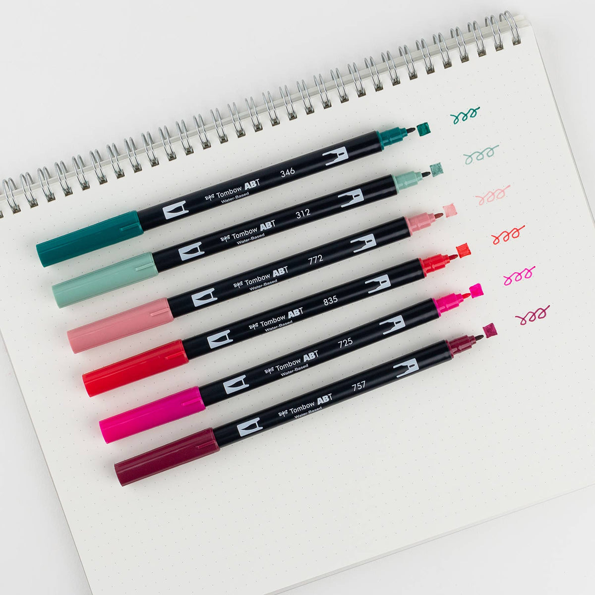 Tombow Dual Brush Pens - Very Berry 6 Pack