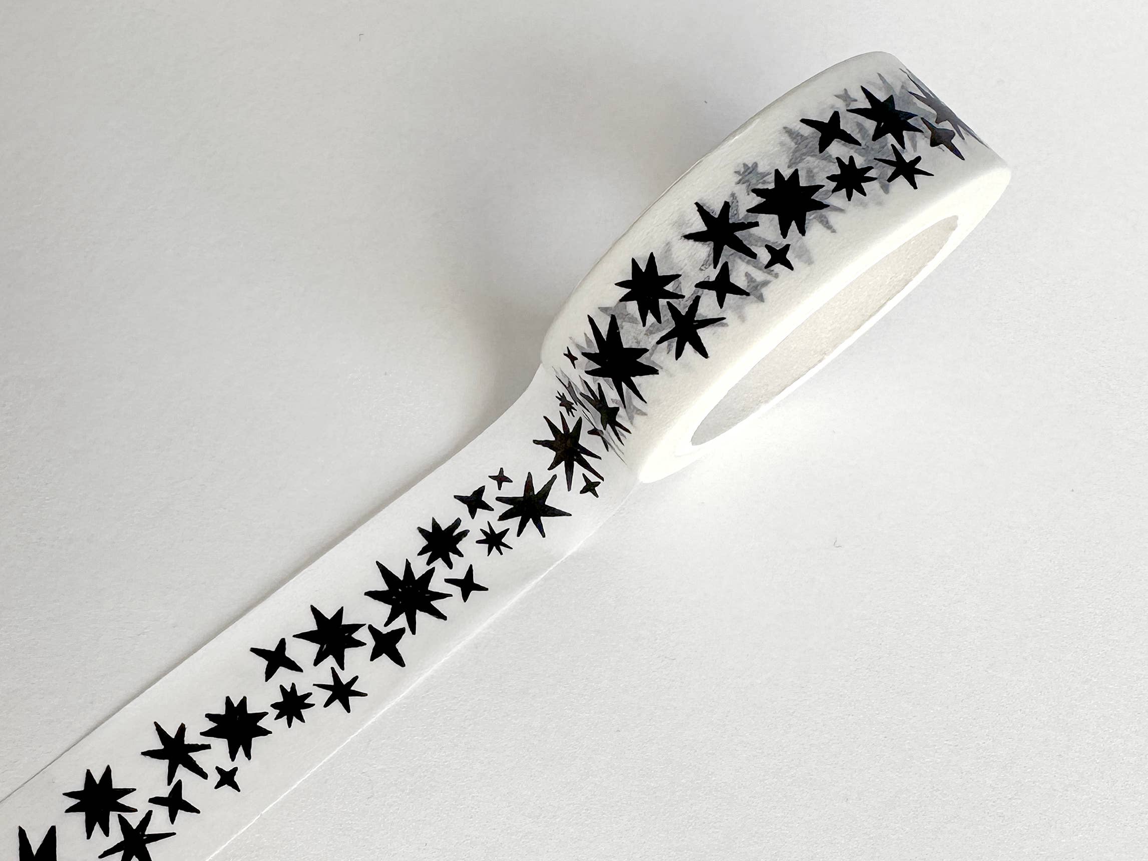Black Doodle Stars Washi Tap