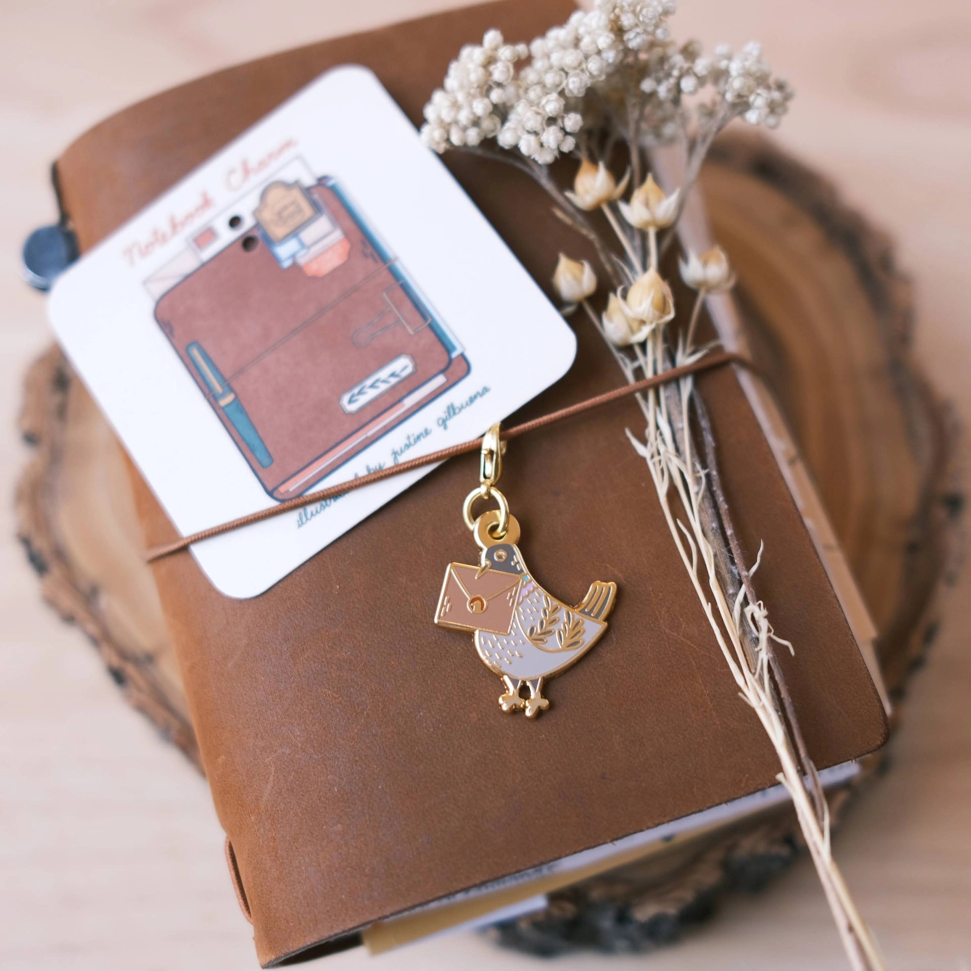 Pigeon Messenger Notebook Charm