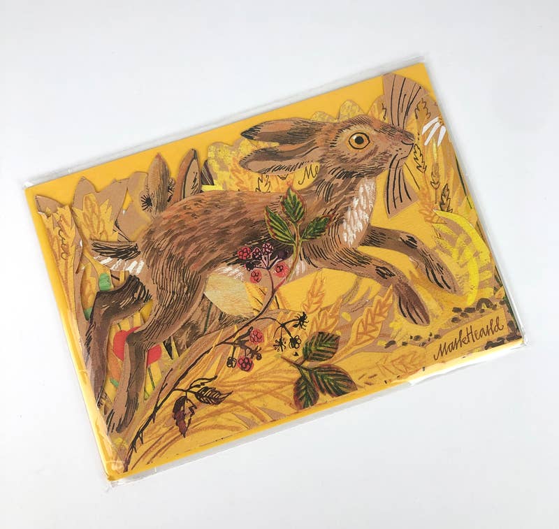 Hares Collage Concertina Card