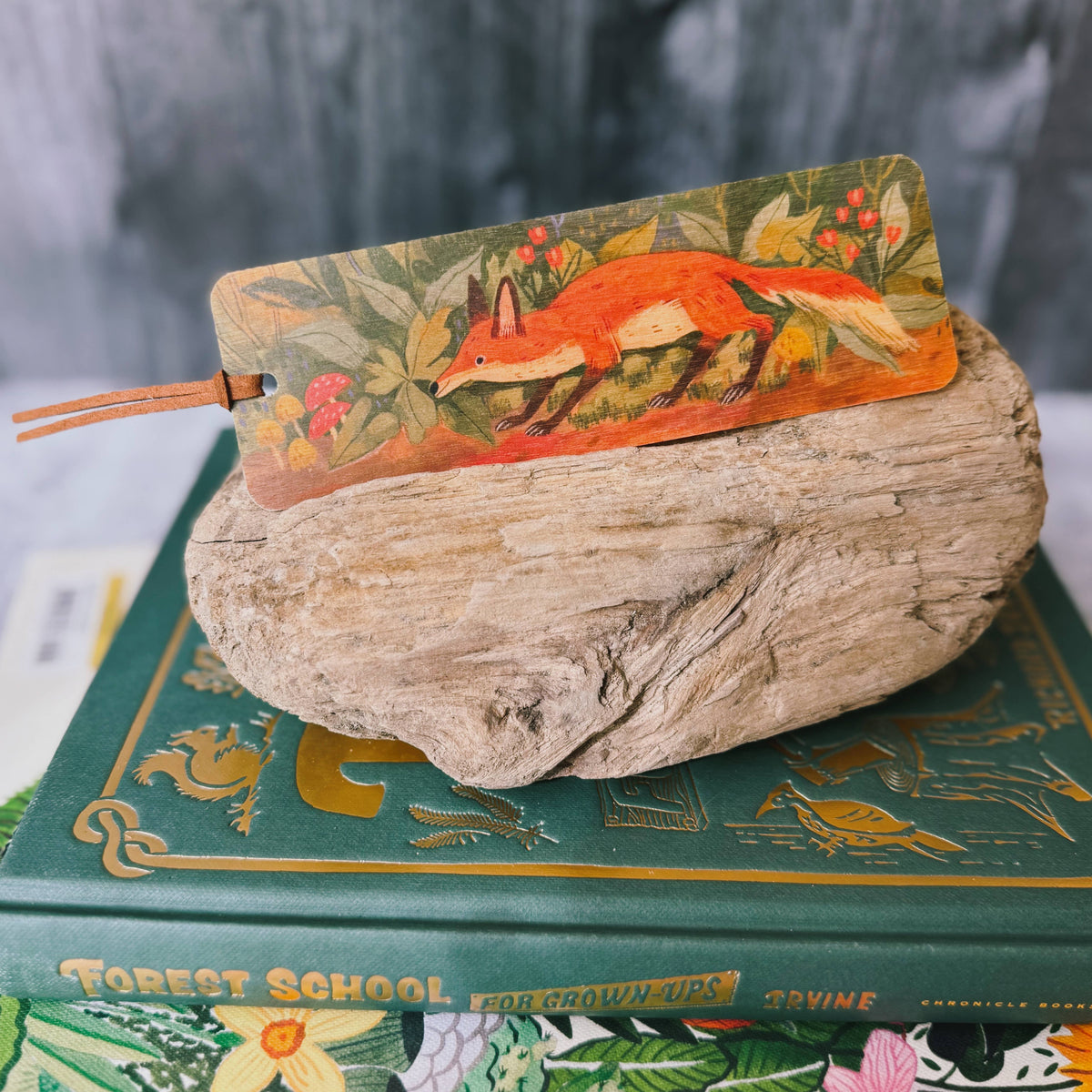 Curious Fox Wooden Bookmark