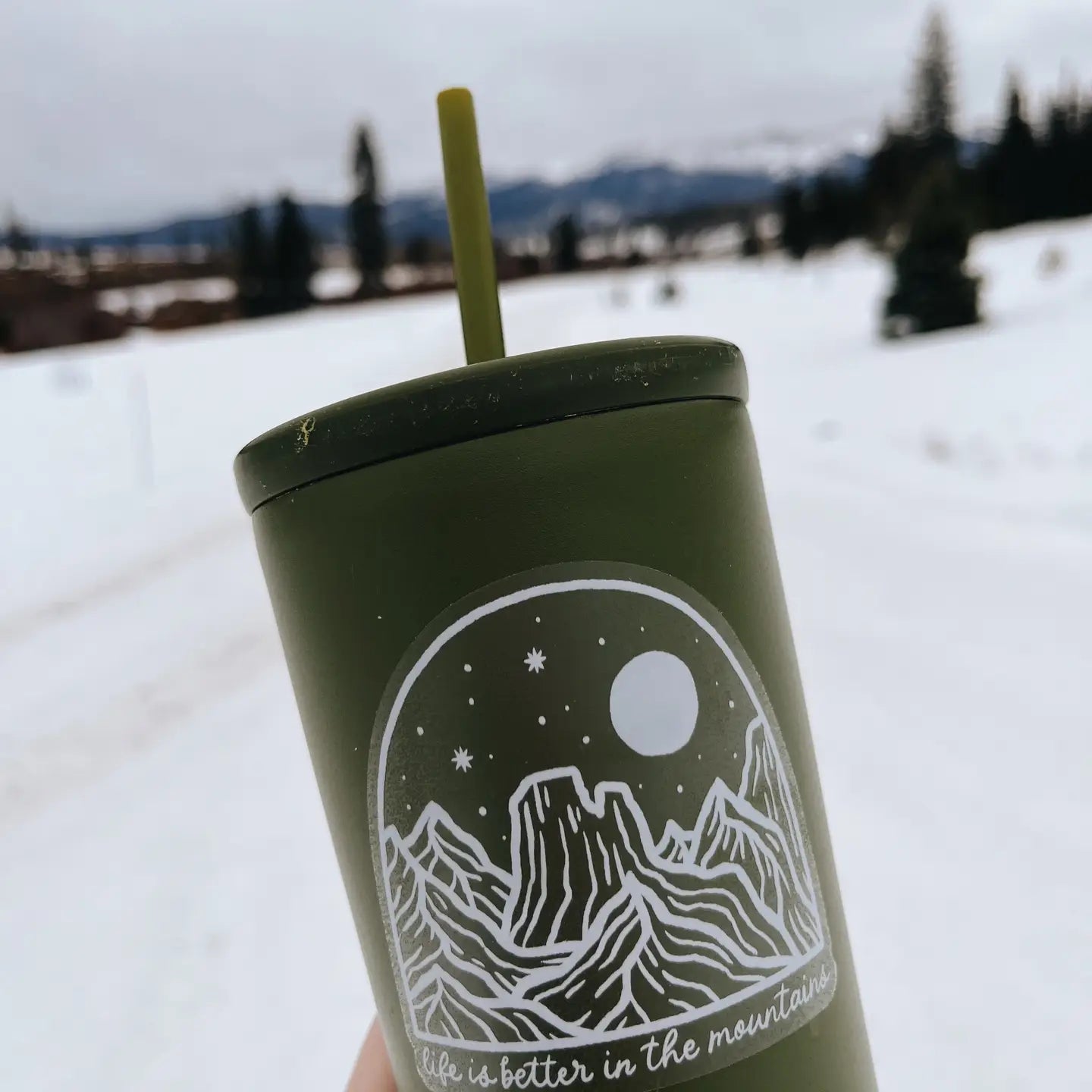 Life is Better in the Mountains Clear Sticker