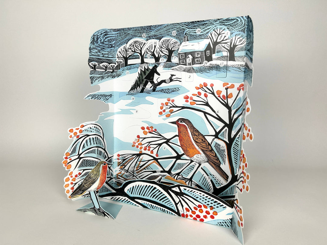 Bringing Home the Tree Standing Advent Calendar