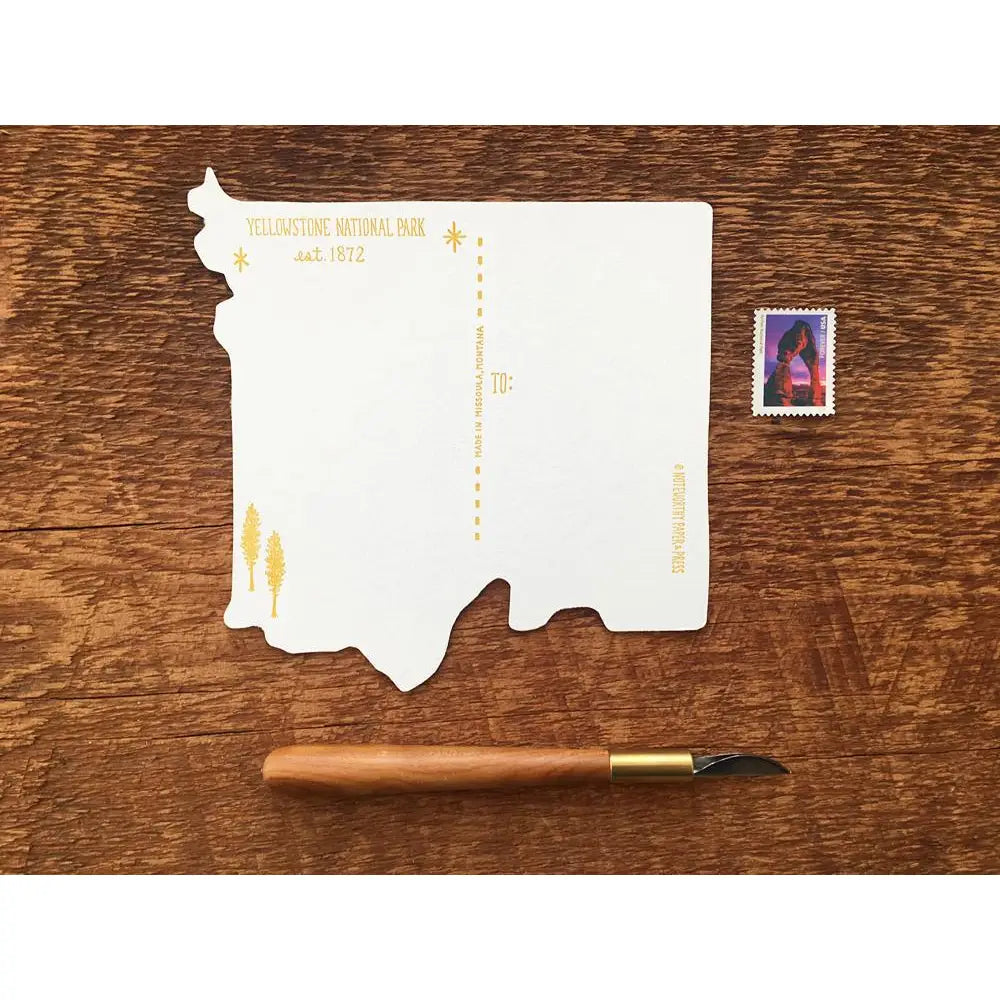 National Parks Die Cut Map Postcards - 11 Parks