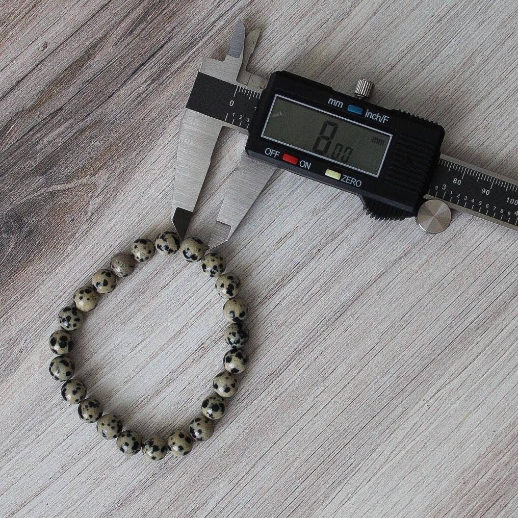 Dalmatian Jasper - Crystal Bracelet