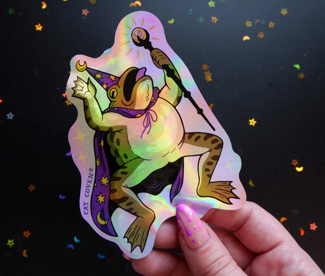 Holographic Merlin Toad Sticker
