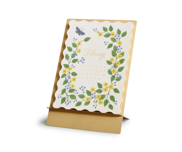 2025 Strawberry Fields Brass Easel Calendar