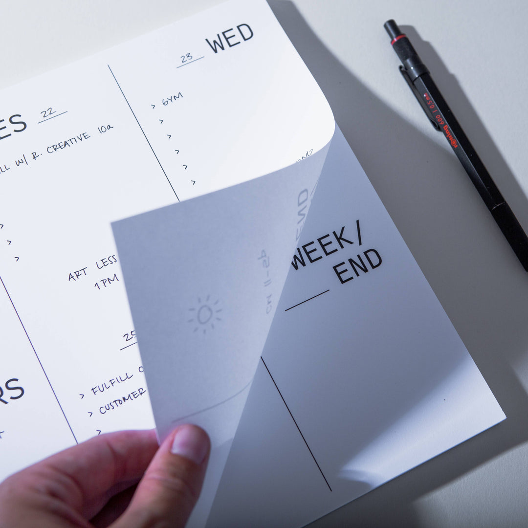 Utilitarian Weekly Desk Planner