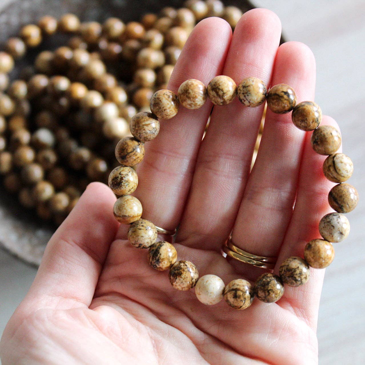 Picture Jasper - Crystal Bracelet