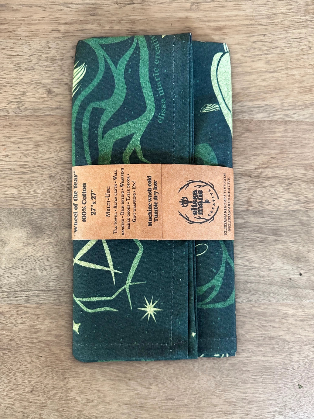 Wheel of the Year Cotton Tea Towel