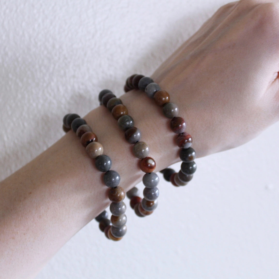 Polychrome Jasper - Crystal Bracelet