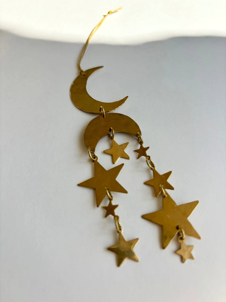 Oh My Stars Brass Ornament