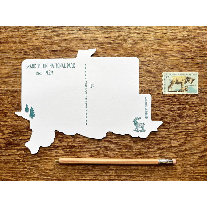 National Parks Die Cut Map Postcards - 11 Parks