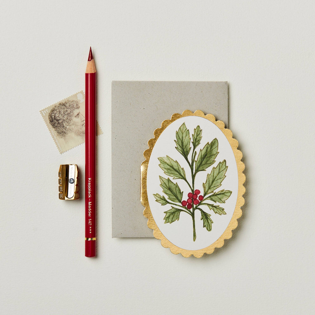 Holly Mini Oval Card