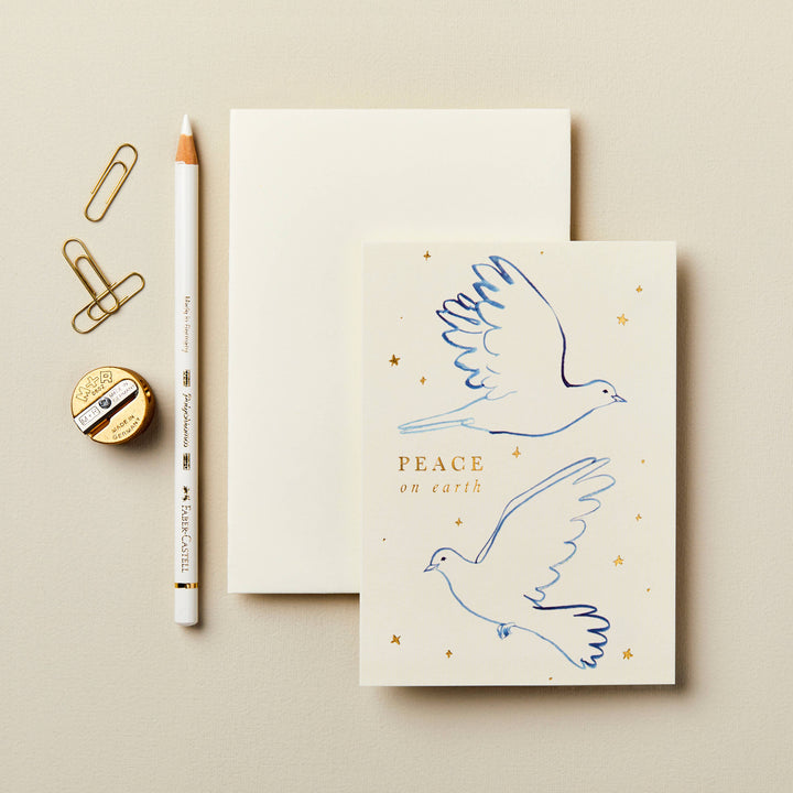 Doves Peace on Earth Card