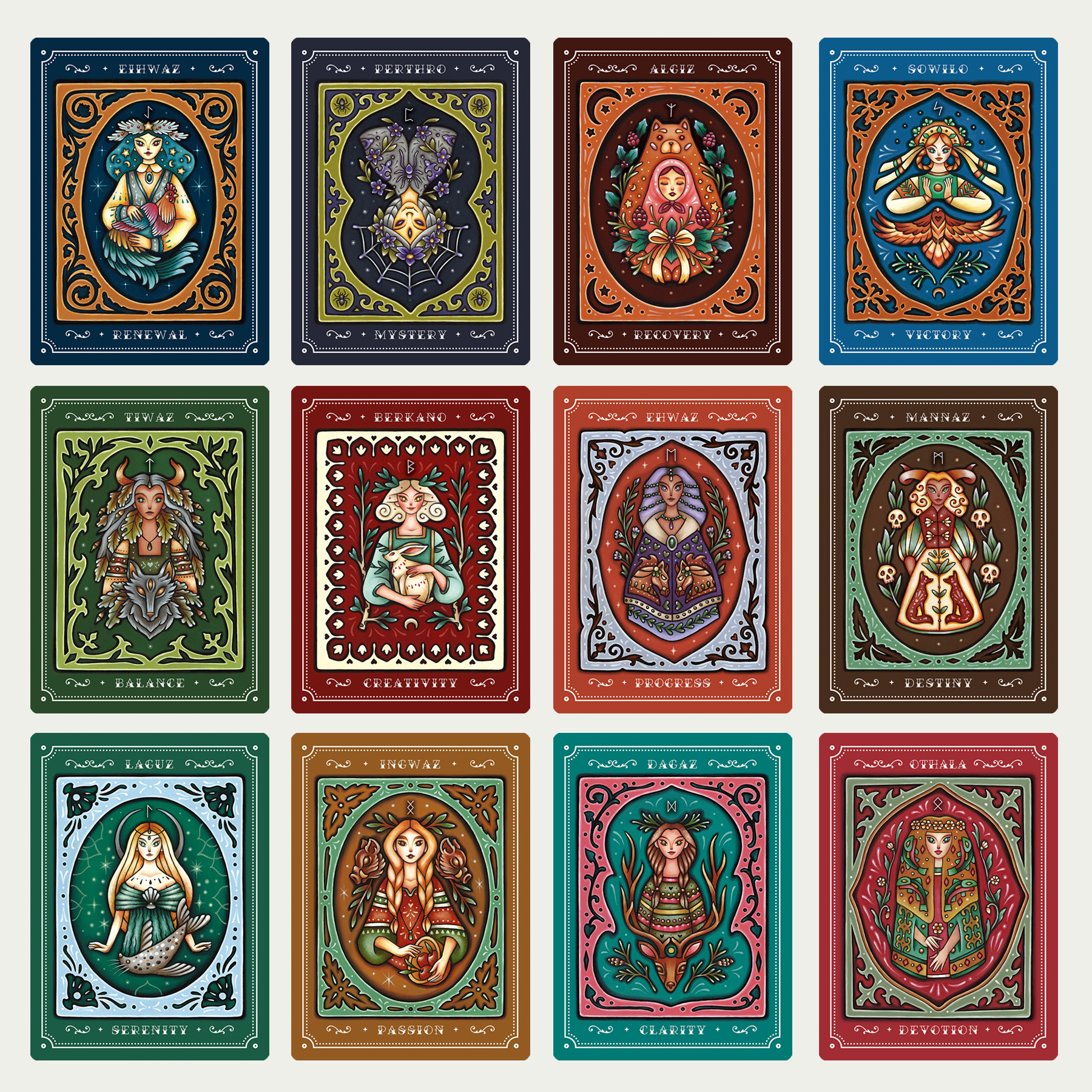 Feminine Wisdom Rune Oracle Deck