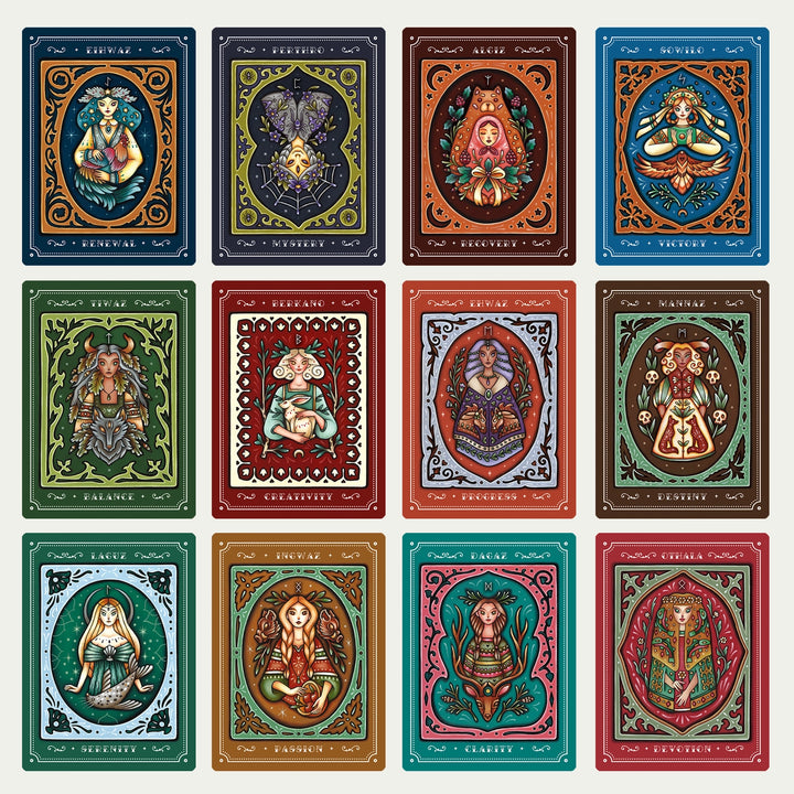 Weird Weavings: Threads Of Feminine Wisdom Rune Oracle Deck