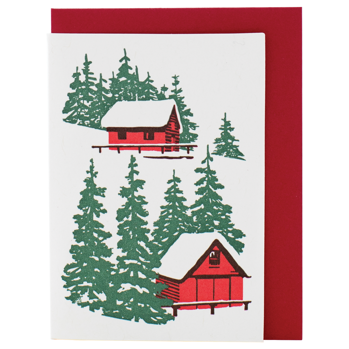 Mini Hillside Cabins Card - Pack of 6