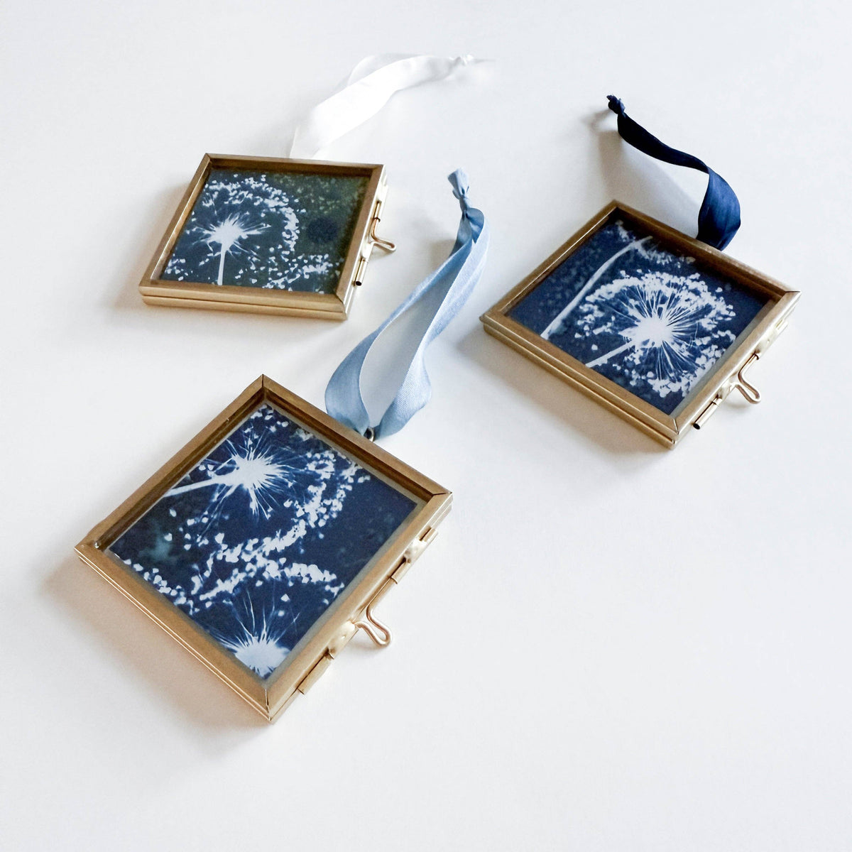 Mini Allium Cyanotype Hanging Ornament