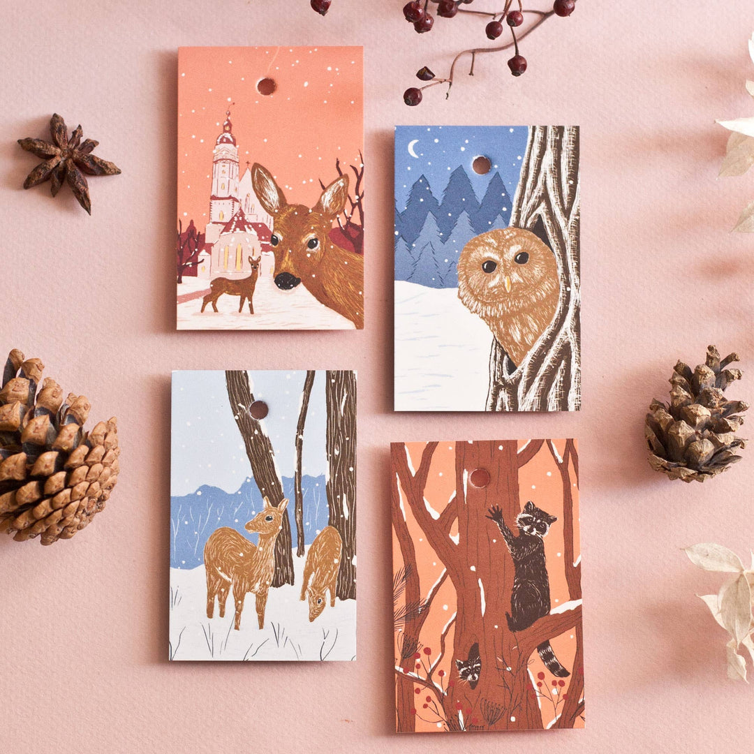 Gift Tag Set - Forest Animals for Christmas