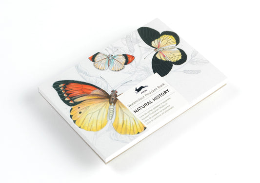 Natural History Watercolor Postcard Book