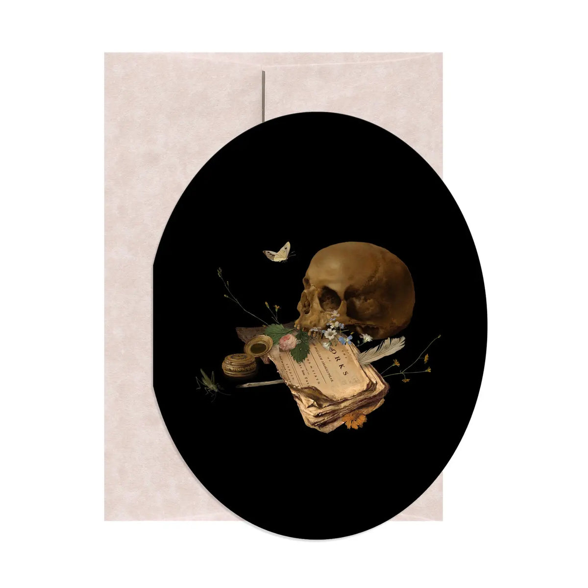 Hamlet Skull Oval Card