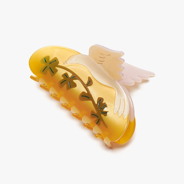 Lucky Dove & Clover Hair Claw Clip