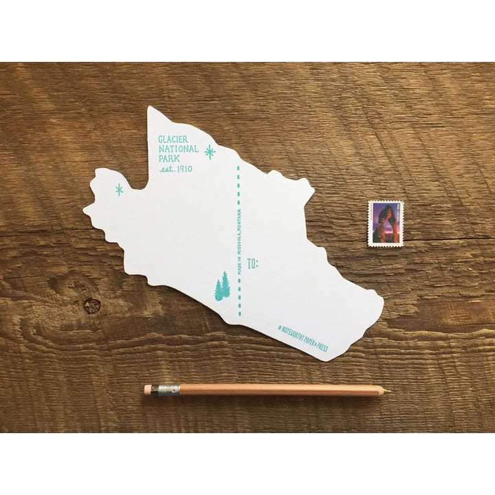 National Parks Die Cut Map Postcards - 11 Parks